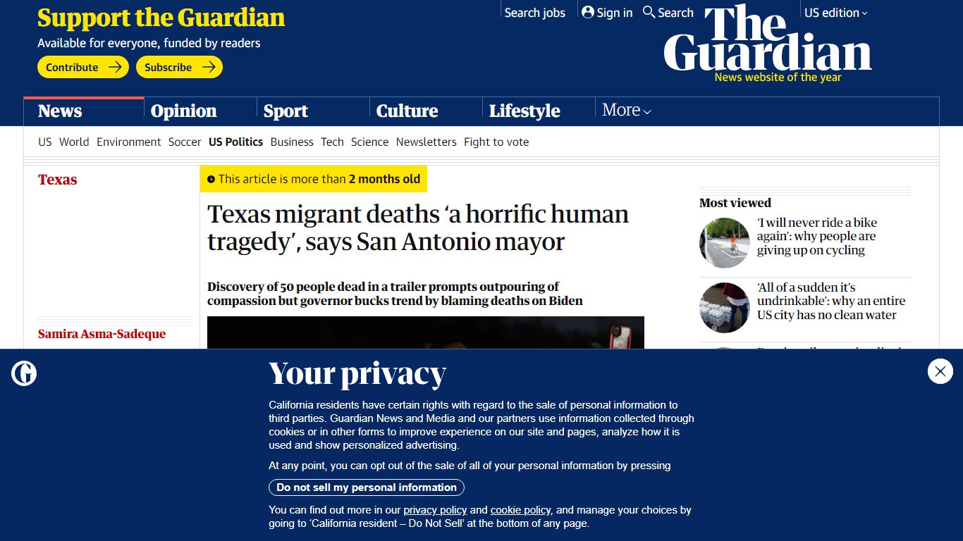 Texas migrant deaths ‘a horrific human tragedy’, says San Antonio mayor ...